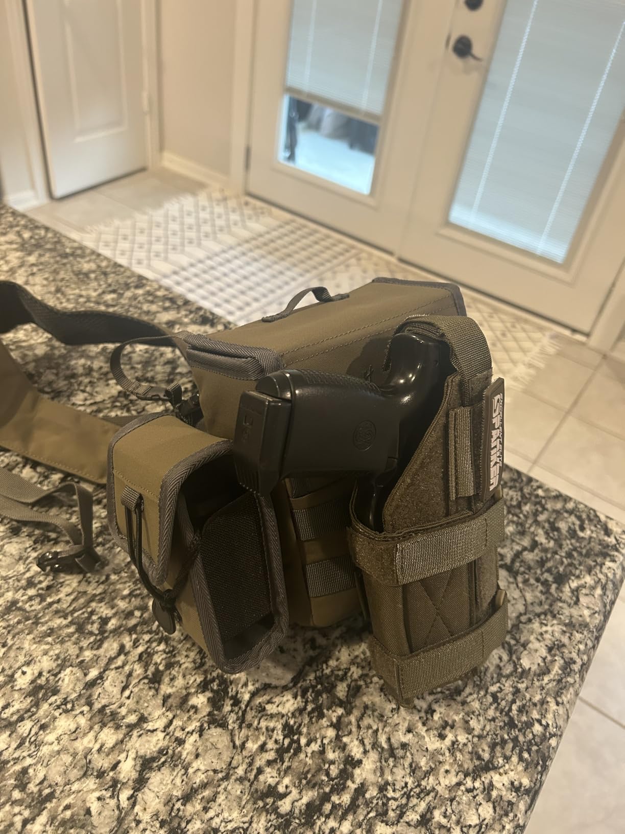 Binocular Harness Chest Pack - Rangefinder Pouch for Hunting Camo | Silent one-handed access, bino case with rain cover and removable pouch, MOLLE webbing for birdwatching and hiking customer photo 1