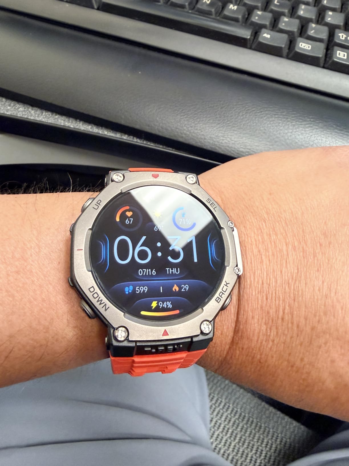 Amazfit T-Rex 3 Rugged/Military Smart Watch 48mm, GPS (with Privacy), Offline Maps, Long Battery Life, 328 Feet Water-Resistant, 170 Fitness/Sport Modes, AI, Voice Control, for Android or iPhone, Black customer photo 1