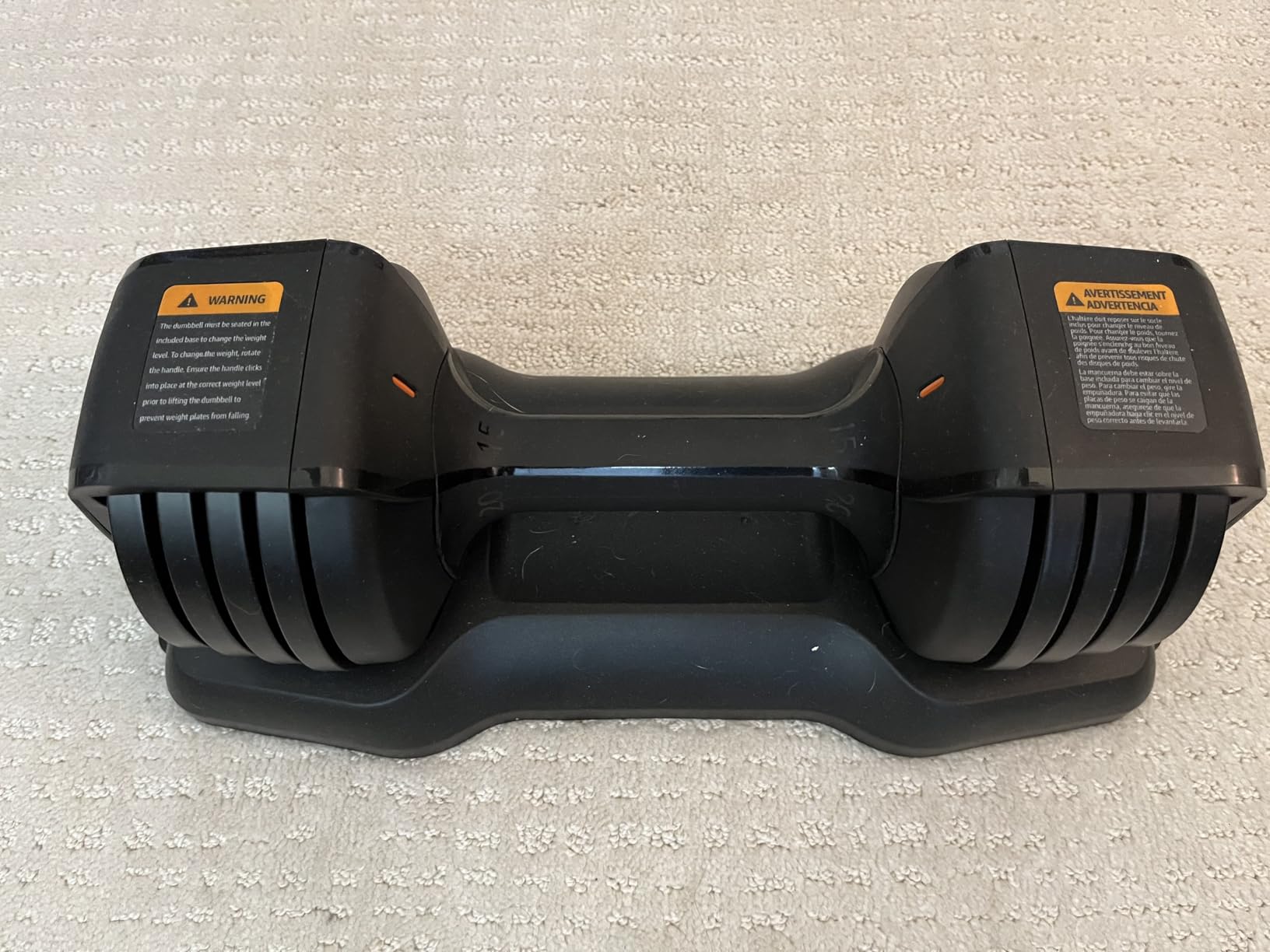 Amazon Basics Adjustable Dumbbell, 25 lb customer photo 1