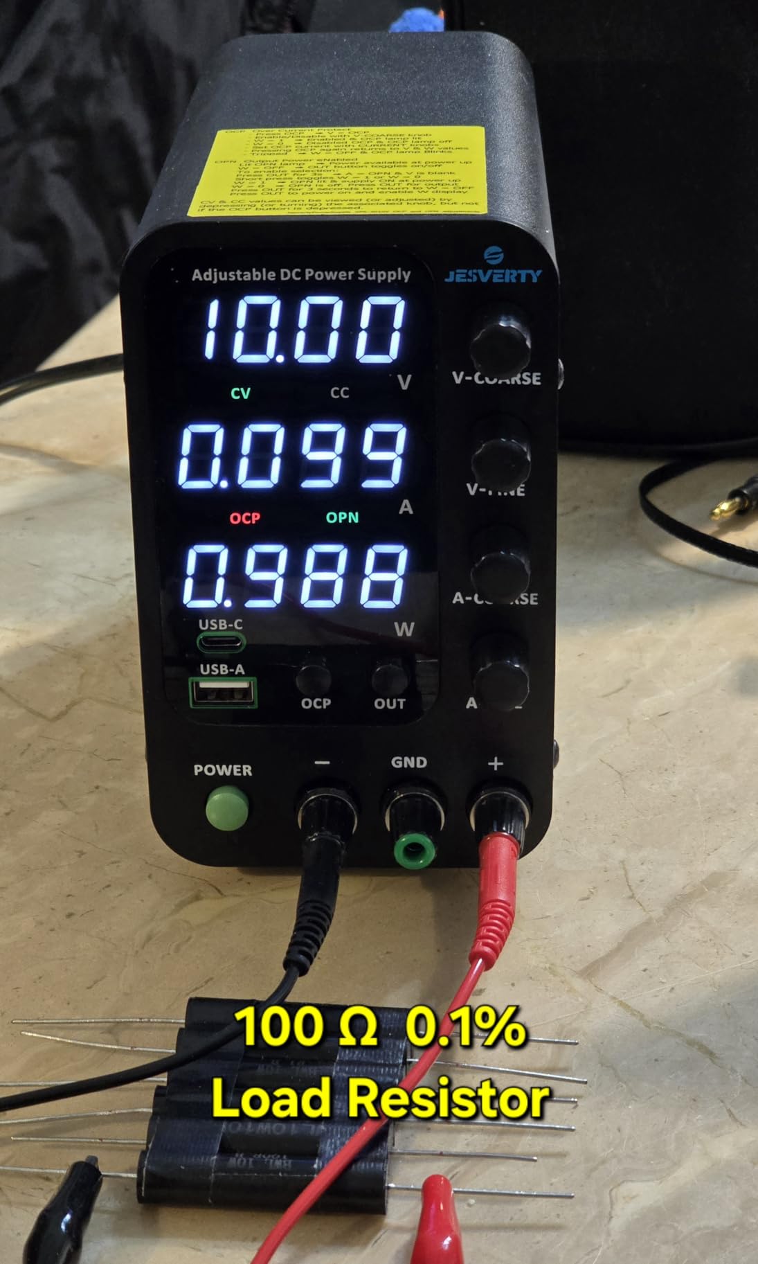 DC Power Supply Variable, 0-32V 0-10A Switching Bench Power Supply with 20W USB & Type-C Quick-Charge, Encoder Corase & Fine Adjustment Knob, Output Switch, 4-Digit LED Display - SPS-3010V customer photo 1