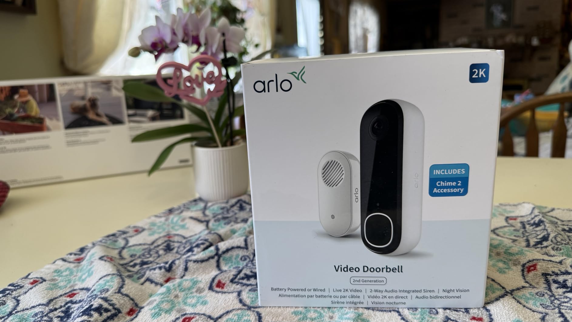 Arlo Video Doorbell 2K (2nd Gen) Wireless or Wired - 1-Cam + Chime customer photo 1