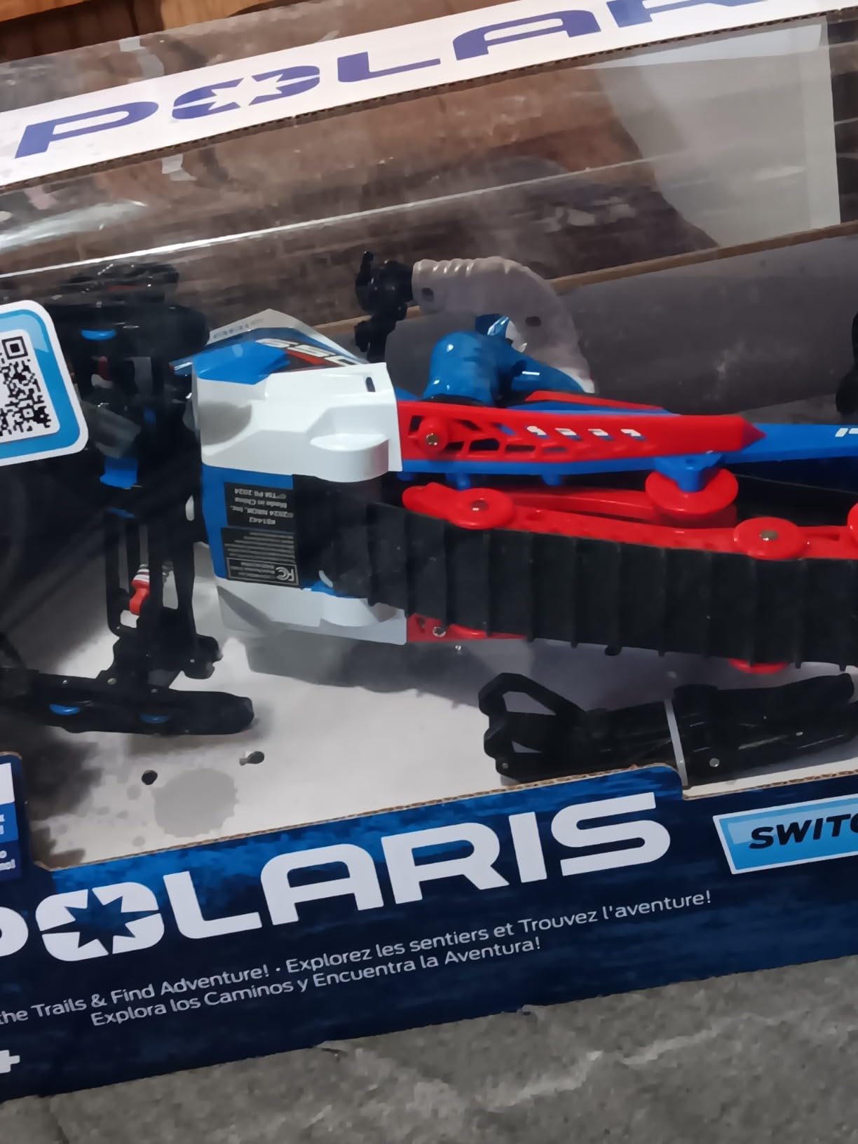 NKOK Polaris Switchback Assault RC Snowmobile Toy - 1:10 Scale (Blue/Red) customer photo 2