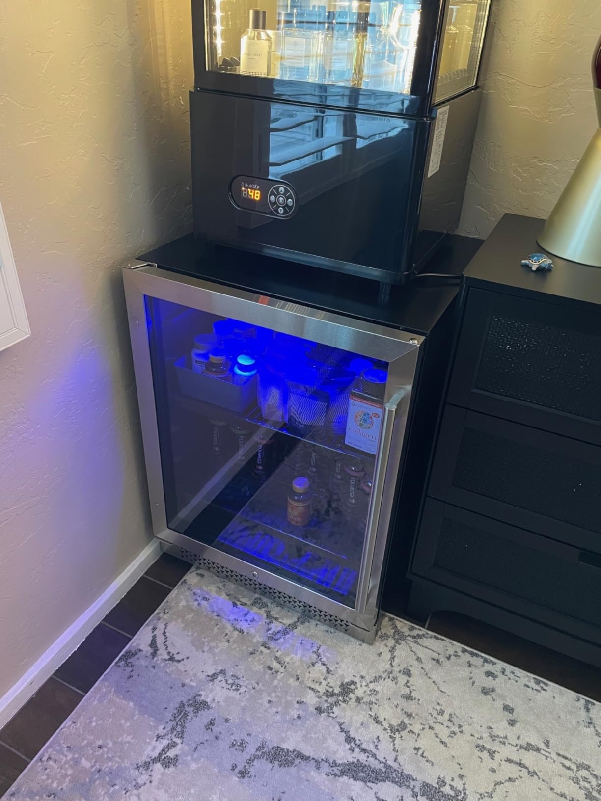 Yeego Beverage Refrigerator - 24 inch 180 Cans Beer Cooler with Glass Door, 34-54℉ Beverage Fridge for Drink Soda Wine for Bar Office Bedroom, Under Counter, Built-In or Freestanding customer photo 2