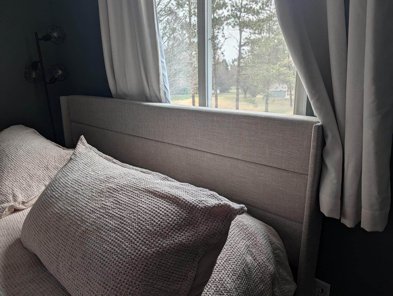SHA CERLIN King Size Lift Up Hydraulic Storage Bed Frame White | Modern Wingback Headboard, Upholstered Platform Bed Frame, Hydraulic Underneath Storage, No Box Spring Needed customer photo 1