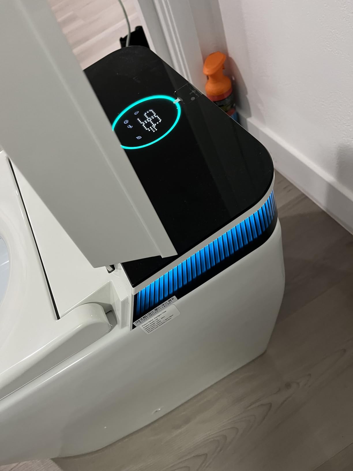 HOROW T38 Smart Toilet with Bidet, Auto Open/Close Lid, Deodorization | MAP 1000g Powerful Flush, Instant Warm Water, Elongated Heated Seat, Dryer, Night Light, Auto Flush, Foot Sensor customer photo 1