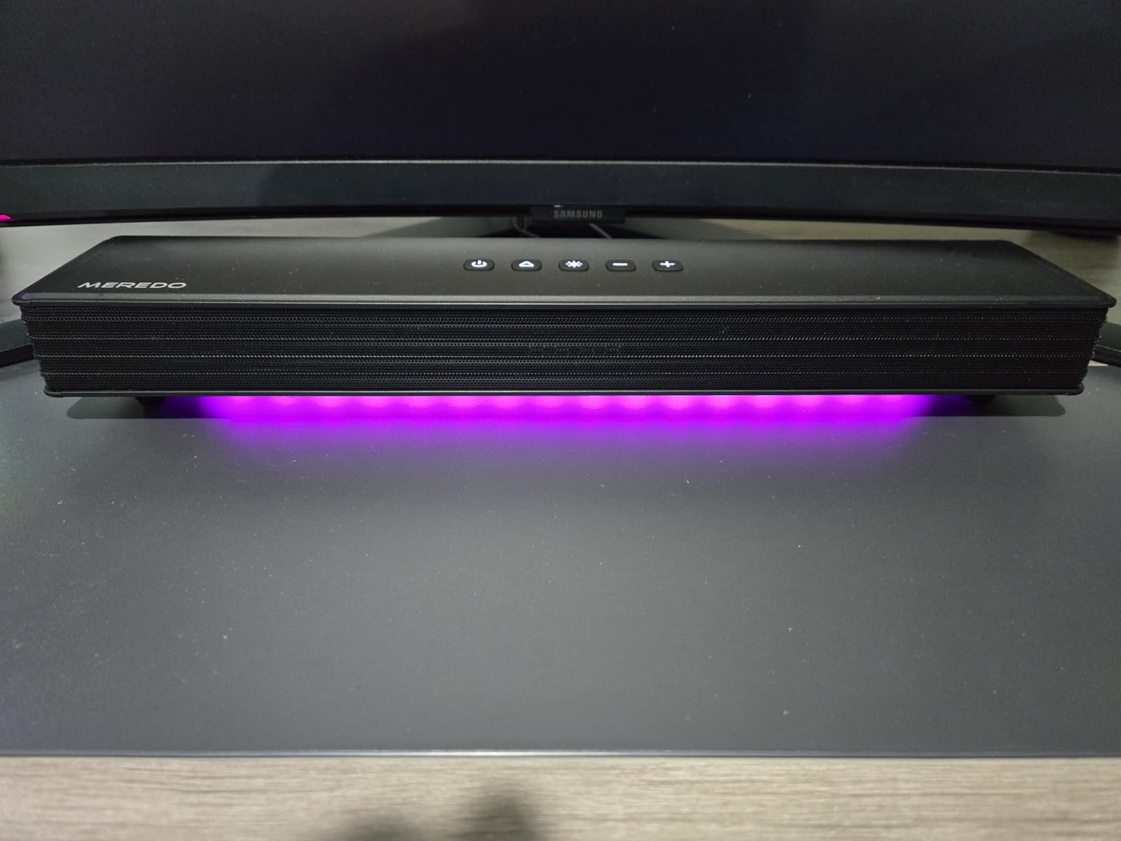 MEREDO Sound Bar for Smart TV 160W 3.1CH PC Gaming Soundbar with Subwoofer RGB Lighting Audio Sync Surround Sound System BT 5.3/HD-ARC/Optical/AUX/USB for Desktop Tablets Consoles Home Cinema customer photo 1