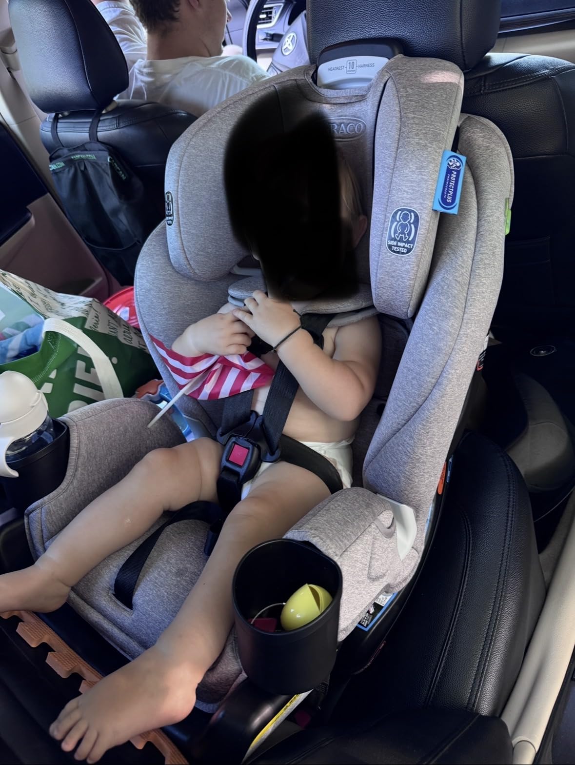 Graco Extend2Fit Convertible Car Seat, Rear and Forward Facing Car Seat with Adjustable Extension Panel for Extra Legroom, Great Gift for Baby Shower or Baby Registry, Gotham customer photo 1