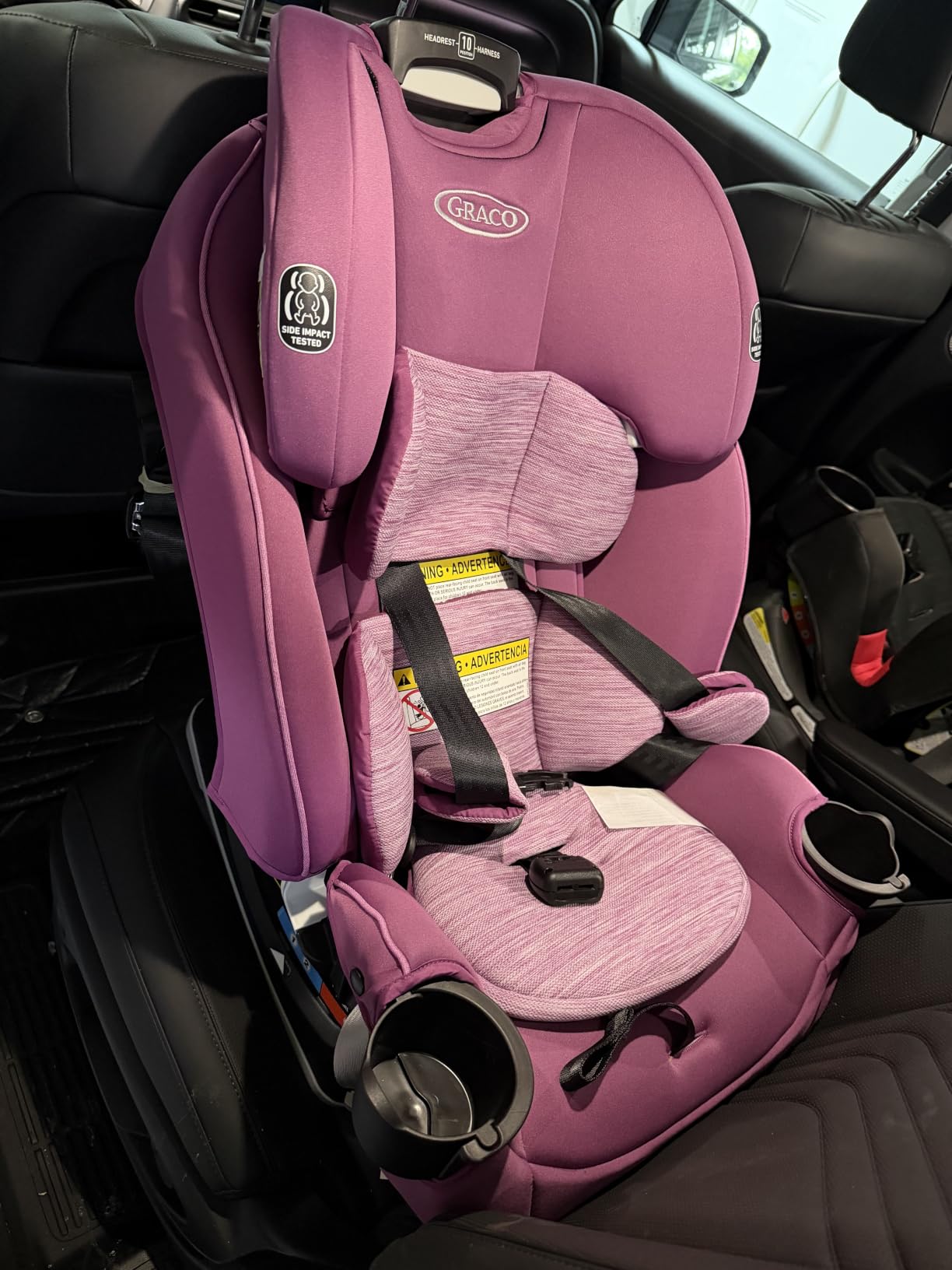 Graco Slimfit 3-in-1 Convertible Car Seat, Slim Car Seat with Space-Saving Design, Highback Booster Seat with 10-Position Headrest, Rear Facing and Forward Facing Carseat, Jarret customer photo 1