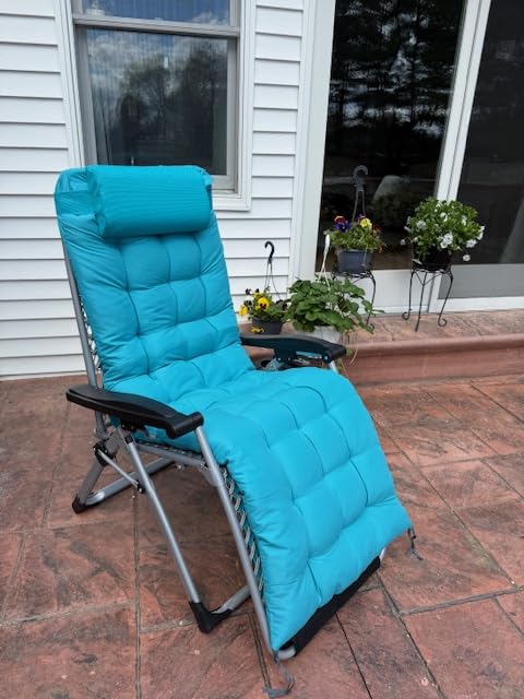Suteck Oversized Zero Gravity Chair, 500LBS 33In XXL Outdoor Recliner Chairs | w/Removable Cushion & Headrest, Camping Lounge Chair w/ Upgraded Lock & Footrest, Reclining Patio Chairs for Indoor Outdoor customer photo 2