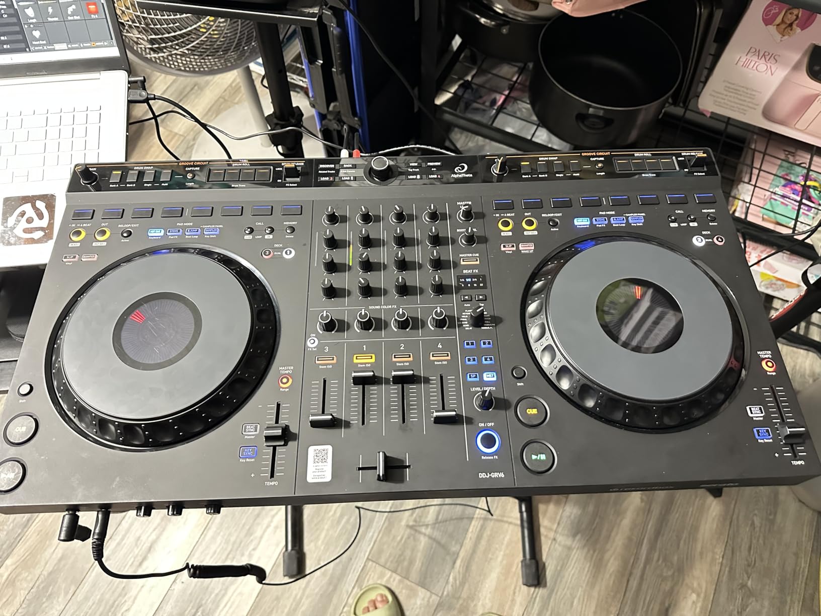 AlphaTheta DDJ-GRV6 4-Channel DJ Controller, Groove Circuit, Black | Club-Standard Layout, Full-Size Jog Wheels, rekordbox and Serato DJ Pro Compatible customer photo 1