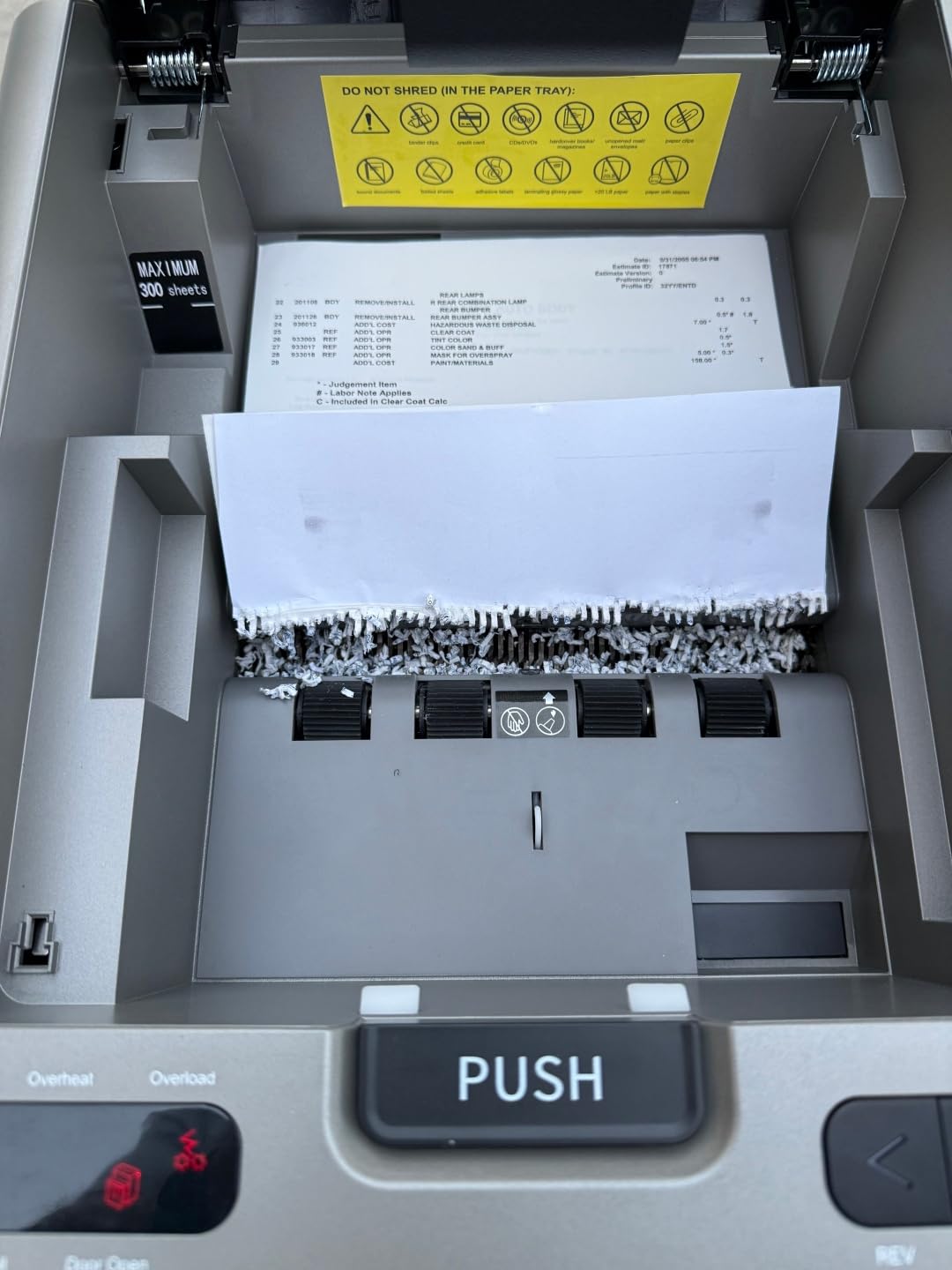 BONSEN 300-Sheet Auto Feed Micro Cut Heavy Duty Paper Shredder for Office | 60-Min Run, P-4 High Security, 2-in-1 Mode with Anti-Jam System, 58dB Ultra-quiet, 8.1-Gal Bin with Casters S3113 customer photo 2