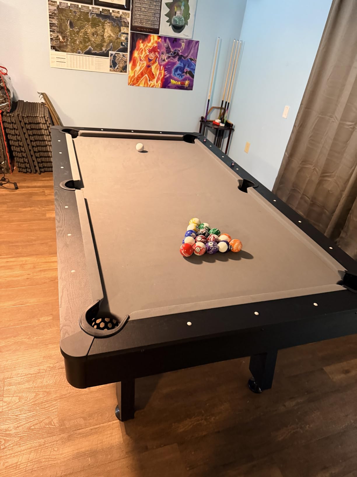 GoSports 7 and 8 ft Pool Tables with Wood Finish - Gray, Black, or Green Felt - Billiards Game Room Table for Adults & Family - Accessories Not Included customer photo 2