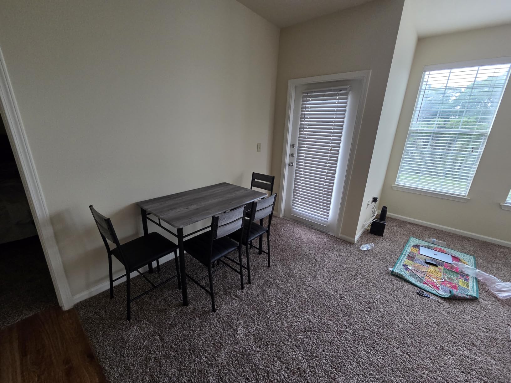 IRONCK Dining Table Set for 4, Grey | Wood Kitchen Table with Upholstered Chairs for Kitchen Room and Small Spaces customer photo 1