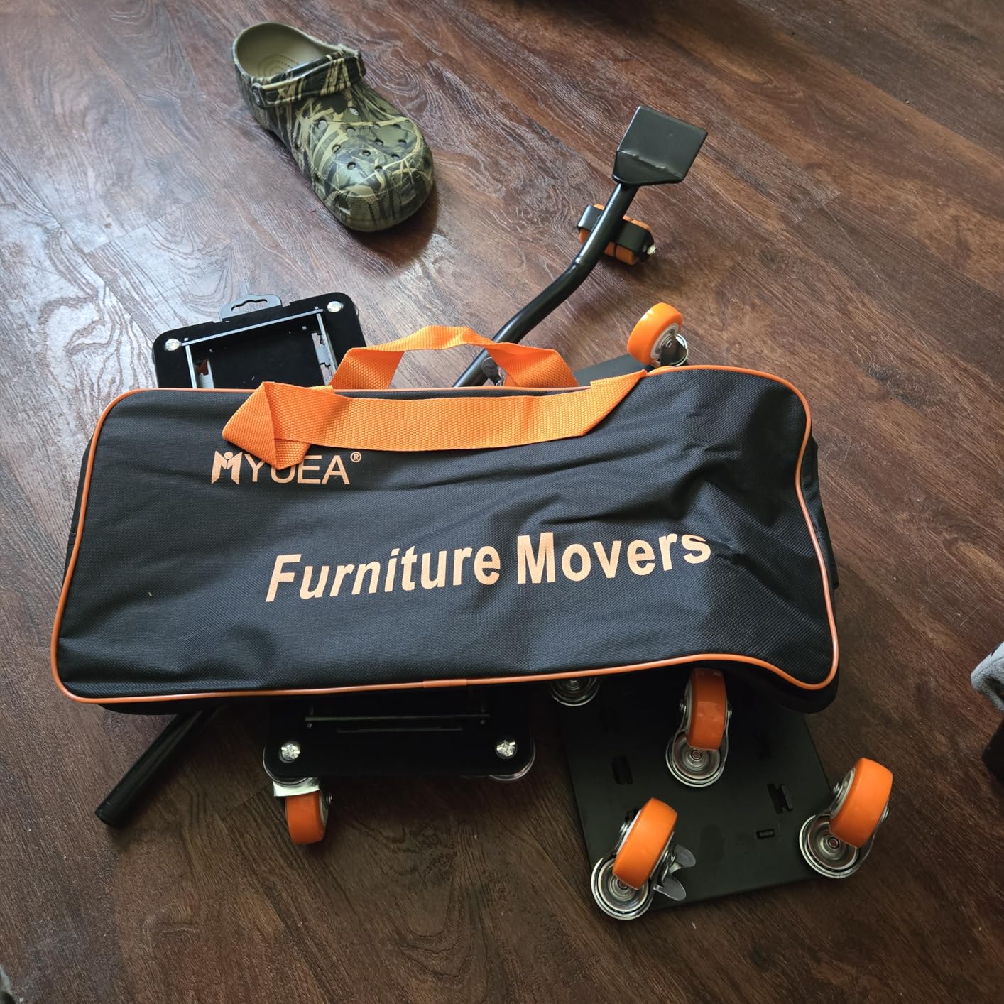 MYUEA Furniture Dolly 5 Wheels Heavy Duty with Removable Side Guards, 3307 Lbs Capacity, 360 Rotating Wheels & Side Brake, Furniture Movers Lifter Tool with Wheels for Appliances, Sofas, Beds, Pianos customer photo 2