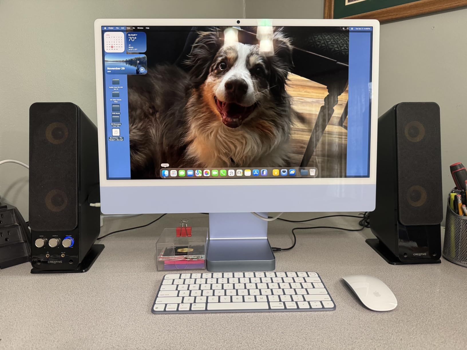 2024 iMac All-in-One Desktop Computer with M4 chip with 10-core CPU and 10-core GPU: Built for Apple Intelligence, 24-inch Retina Display, 16GB Unified Memory, 512GB SSD Storage; Blue customer photo 1