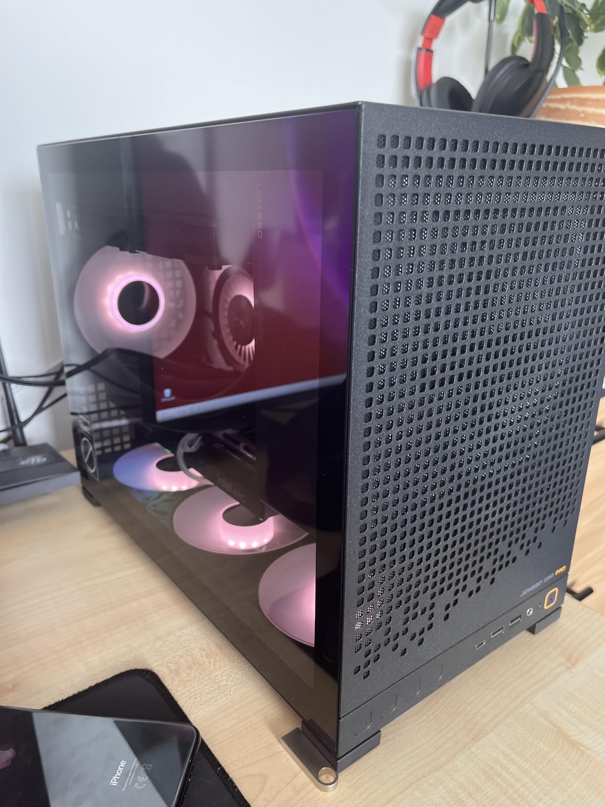 JONSBO D32 PRO Micro-ATX PC Case, High Compatibility Mini Desktop Case, A/B Mode for MB, Support MATX Back-Connect/BTF MB, 365mm GPU/240AIO/163mm Air Cooler, ATX/SFX PSU, USB3.2 PC Gaming case, Black customer photo 2