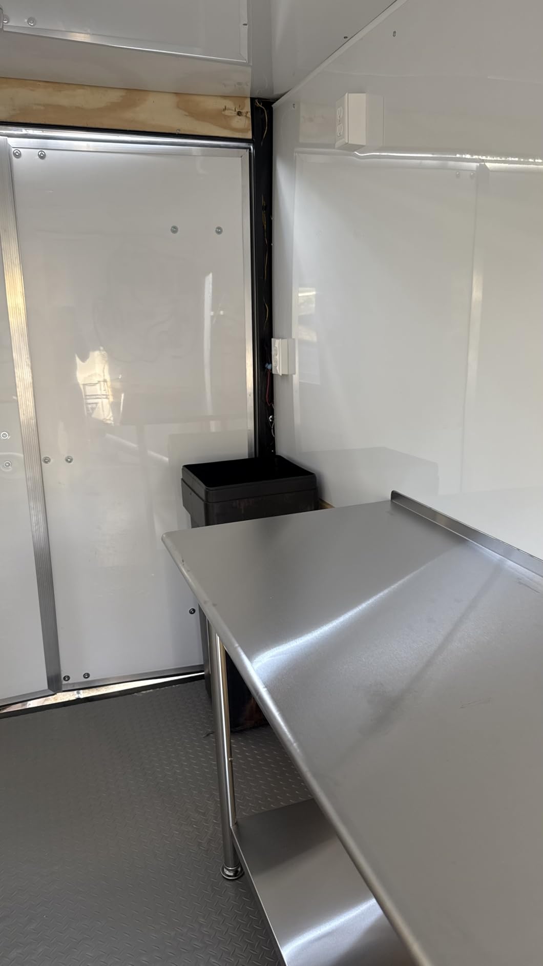 Atelicf NSF Stainless Steel Prep Table 24X48 inch with Backsplash | Commercial-grade table for restaurants, kitchens, food trucks, breweries, bars, garages, and outdoor BBQ customer photo 2