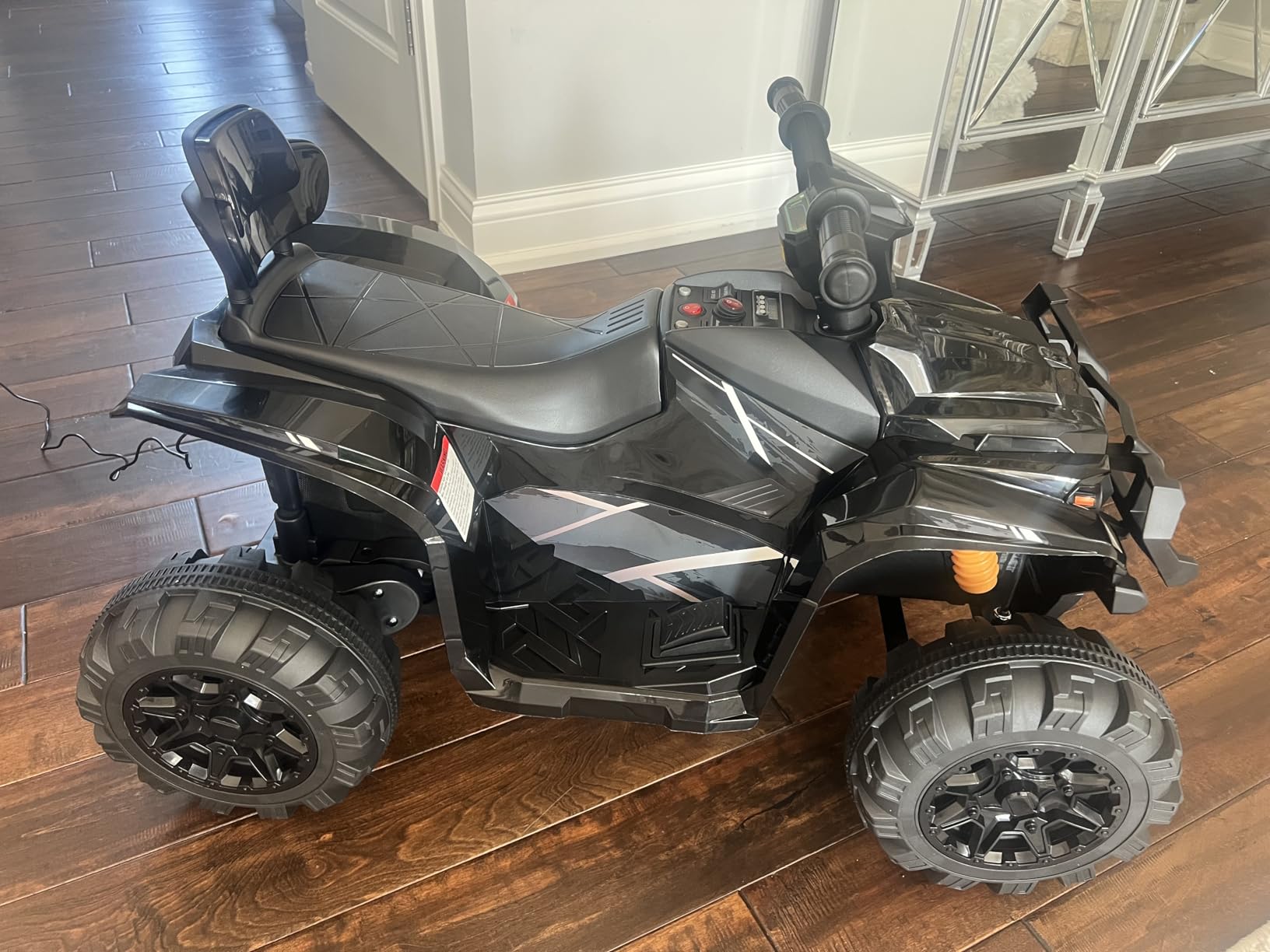 Best Choice Products 12V Kids Ride-On Electric ATV, 4-Wheeler Quad Car Toy w/Bluetooth Audio, 2.4mph Max Speed, Treaded Tires, LED Headlights, Radio - White customer photo 1