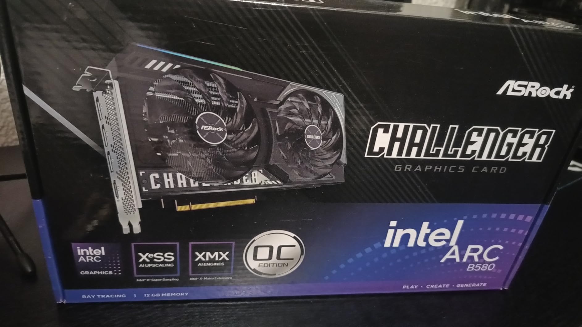 ASRock Intel Arc B580 Challenger 12GB OC Graphics Card, Xe2-HPG, 2740MHz GPU, 12GB GDDR6 192 Bits, PCIe 4.0 customer photo 2