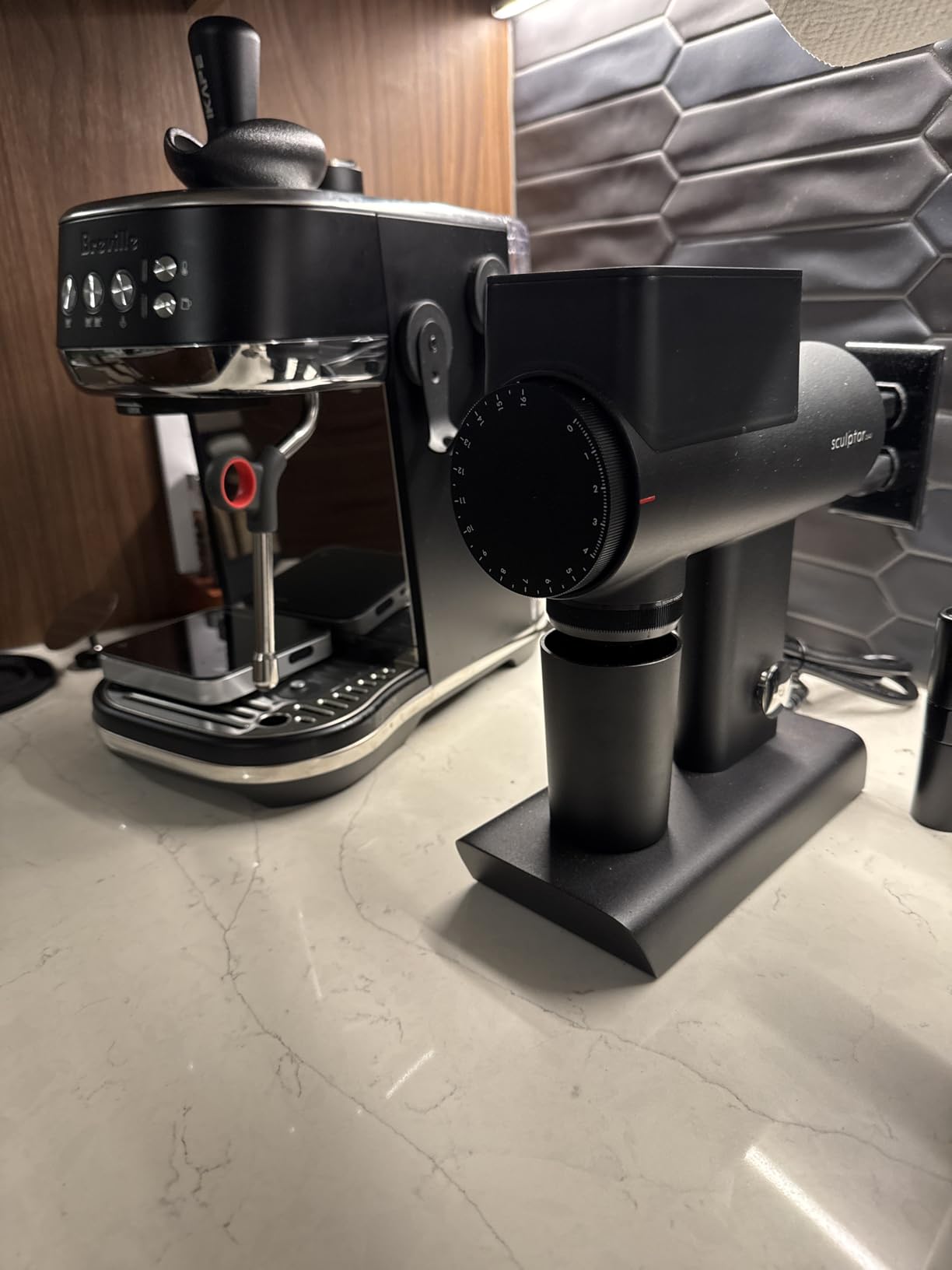 TIMEMORE Sculptor 064S Flat Burr Coffee Bean Grinder, Electric Espresso Grinder with Stepless Coarseness Adjustment - Black customer photo 2