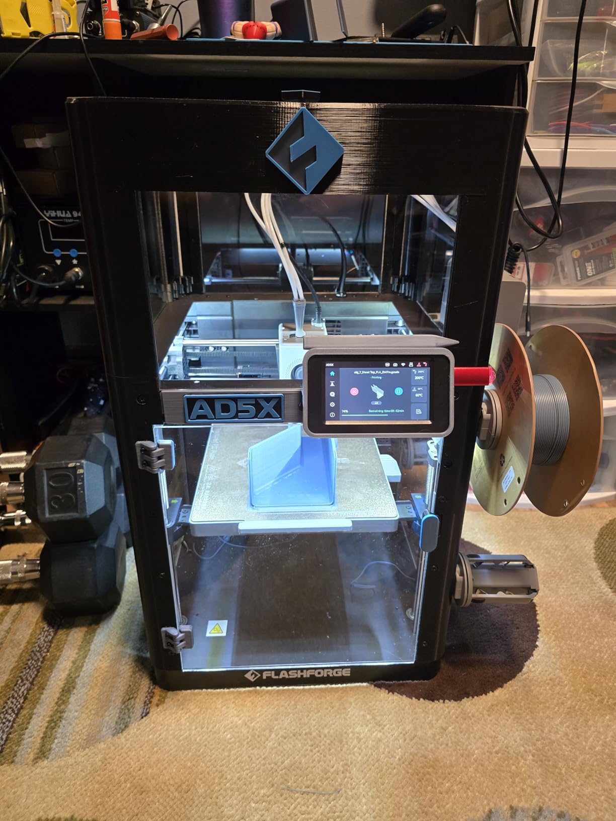 FLASHFORGE AD5X Multi-Material 3D Printer 4-Color Printing, 600mm/s Speed 1-Click Print with DIY IFS Creations, Full-Auto Calibration & Filament Backup, AD5X Multi-Color Productivity Booster customer photo 2