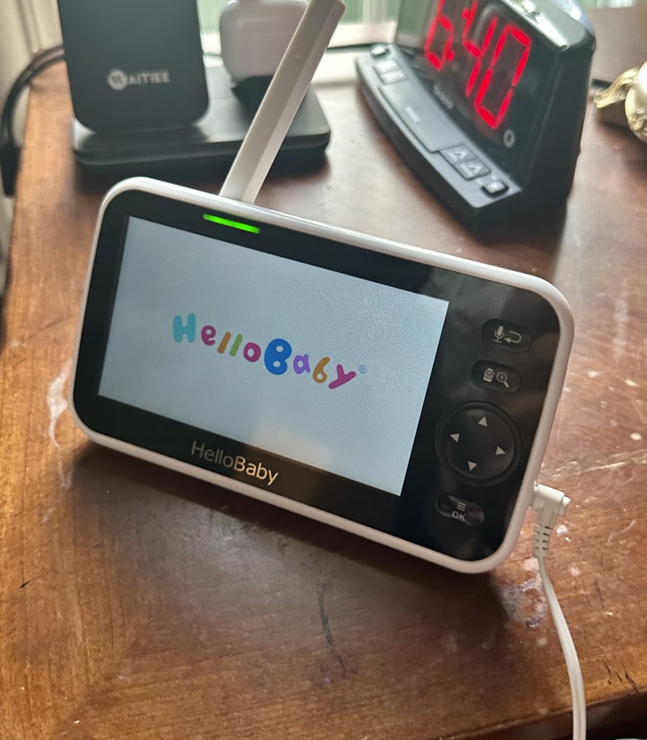 HelloBaby 6'' World First IPS 30H Battery Split-Screen Video Baby Monitor with Camera and Audio, No WiFi, Pan-Tilt-Zoom, VOX, 2-Way Talk, Night Vision, 8 Lullabies, 1000ft, for New Parents/Elderly customer photo 2
