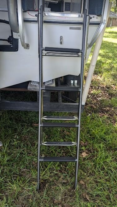 Anti-Slip RV Bunk Ladder, 72in Integrated Heavy Duty Steel, Black | Camper Bunk Bed Ladder with Anti-Slip Rubber Foot Pads and Hooks customer photo 1