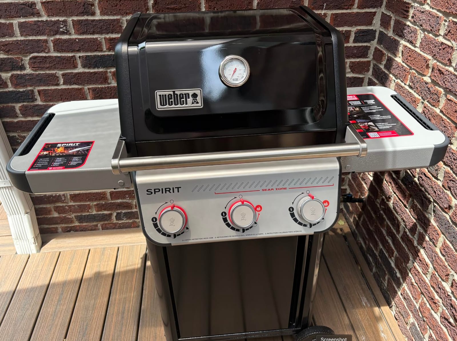 Weber Spirit E-325 Gas Grill, Outdoor Cooking, Natural Gas Grill, Black | Weber Grill 3 Burners, Sear Zone with Boost Burners, Porcelain-Enameled Cast-Iron Grates, Weber Works Rails, BBQ Grill customer photo 2