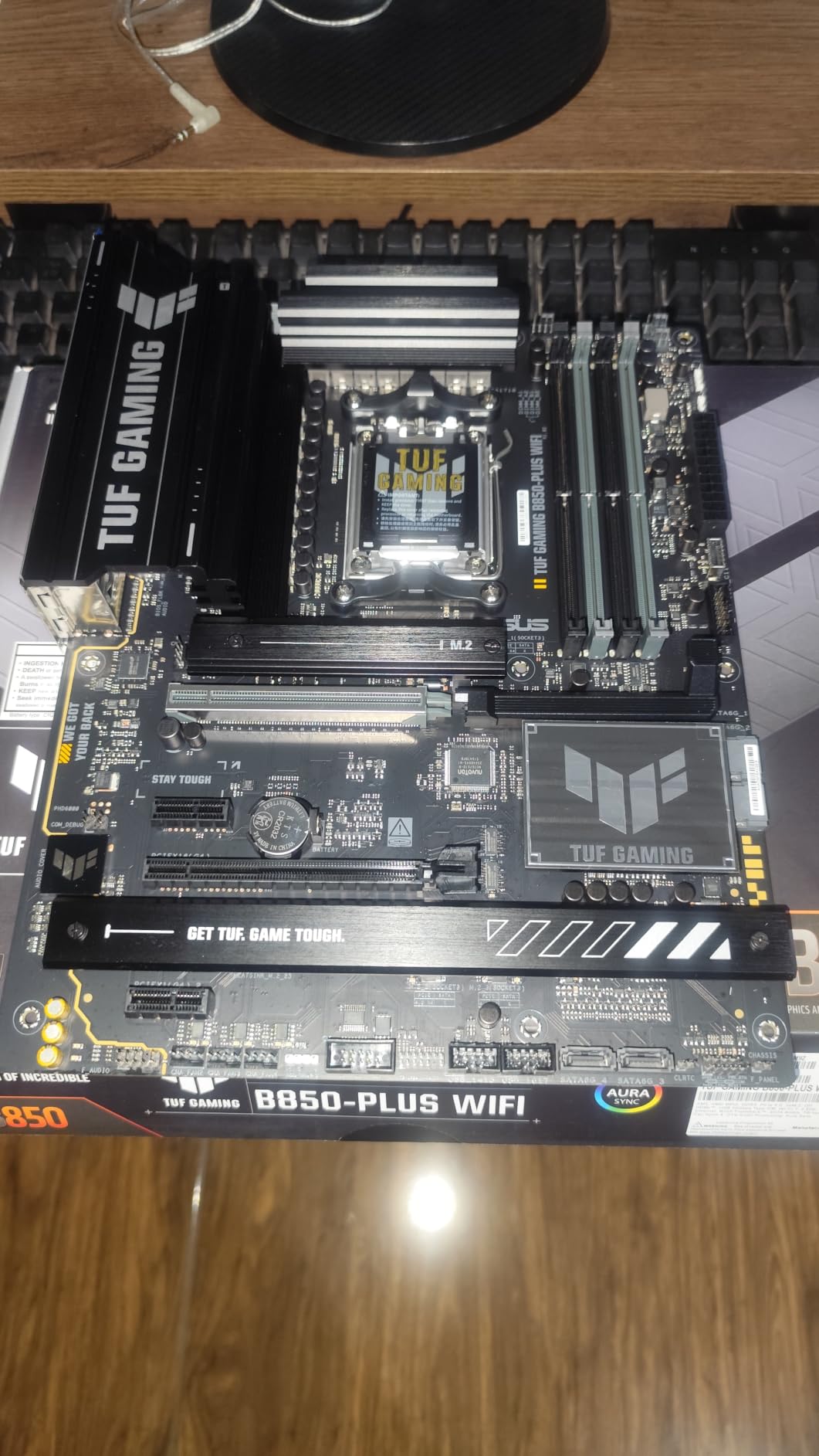 ASUS TUF Gaming B850-PLUS WiFi AMD AM5 B850 ATX Motherboard, 14+2+1 80A Stages, AI Ready, DDR5, PCIe 5.0, 3X M.2, Wi-Fi 7, 2.5Gb LAN, DisplayPort, HDMI, USB 10Gbps & 20Gbps Type-C, BIOS Flashback customer photo 1