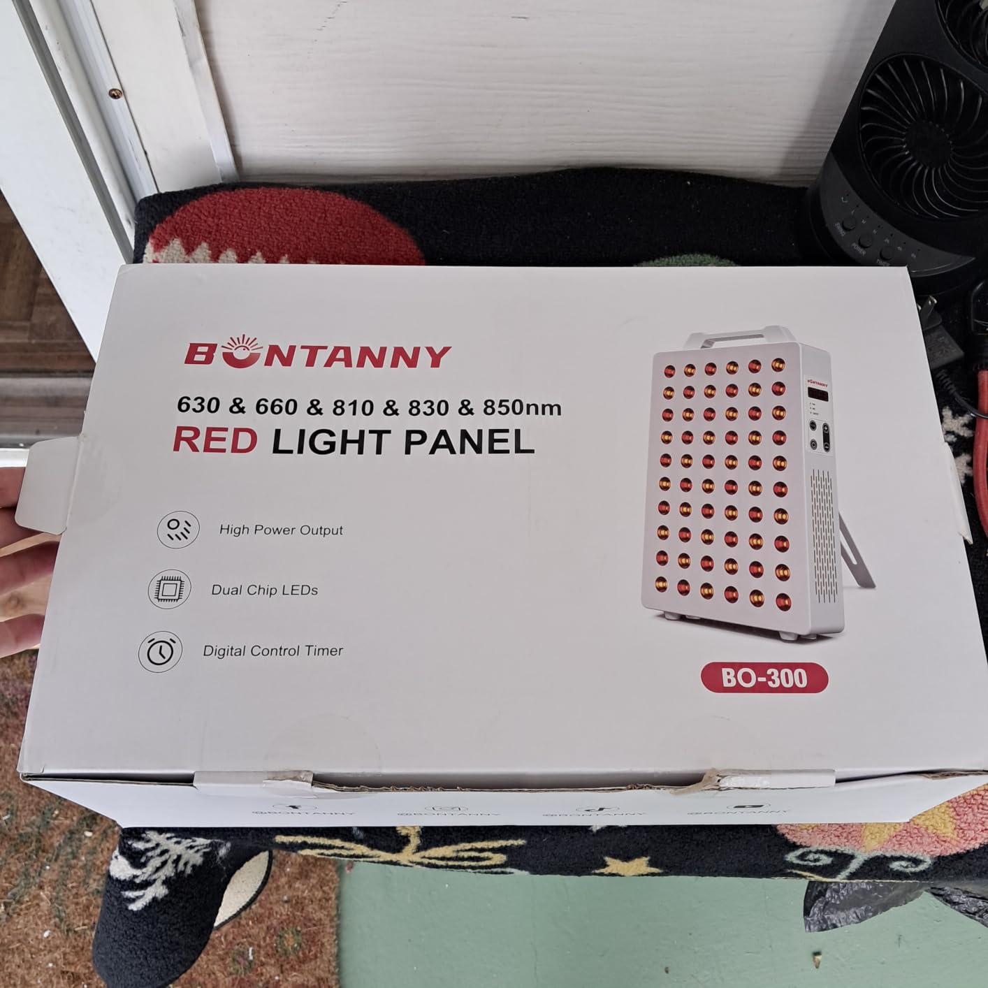 BONTANNY Red Light Therapy, 630/660/810/830/850nm 5 Wavelengths Red Near Infrared Light Device with 60 Dual Chip Clinical Grade LEDs, Remote Control, Timer for Face, Body, Pain Relief, BO-300 customer photo 2