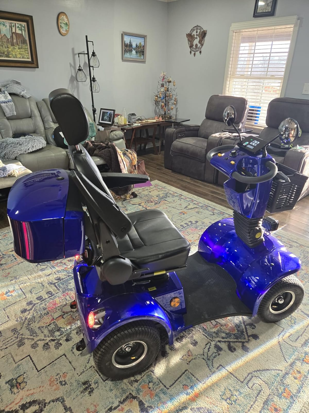 Mobility Scooters for Seniors and Adults, All-Terrain Mobility Scooter with Waterproof Cover, Heavy Duty 4-Wheel Electric Powered Mobility Cart Handicap Scooters, 1000W Motor customer photo 2
