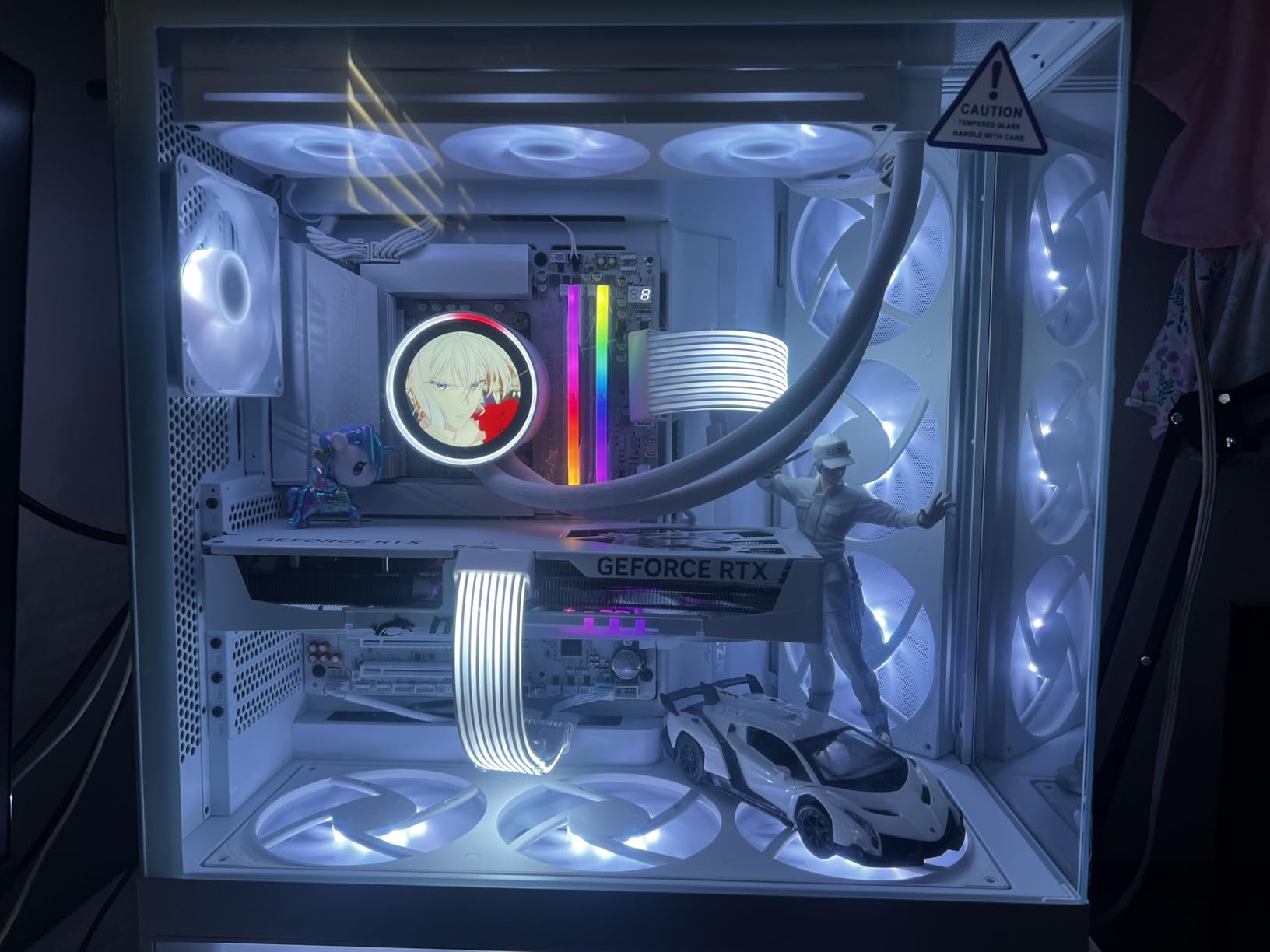 NZXT H9 Flow RGB+ - Dual-Chamber ATX PC Case - Black | Flagship dual-chamber case with 7 RGB fans and NZXT Control Hub pre-installed. Fully synced RGB from day one via CAM customer photo 2