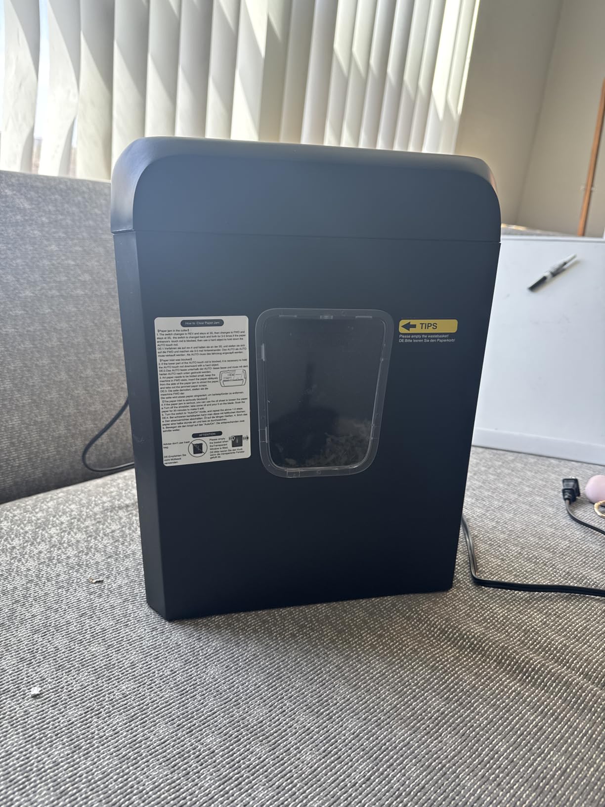 Bonsaii 6-Sheet Cross Cut Paper Shredder for Home, 3.4 Gal Bin | P-4 Security Level, Shreds Credit Cards, Staples & Paper Clips, with Portable Handle, Small Shredder for Home Office, C237-B customer photo 2