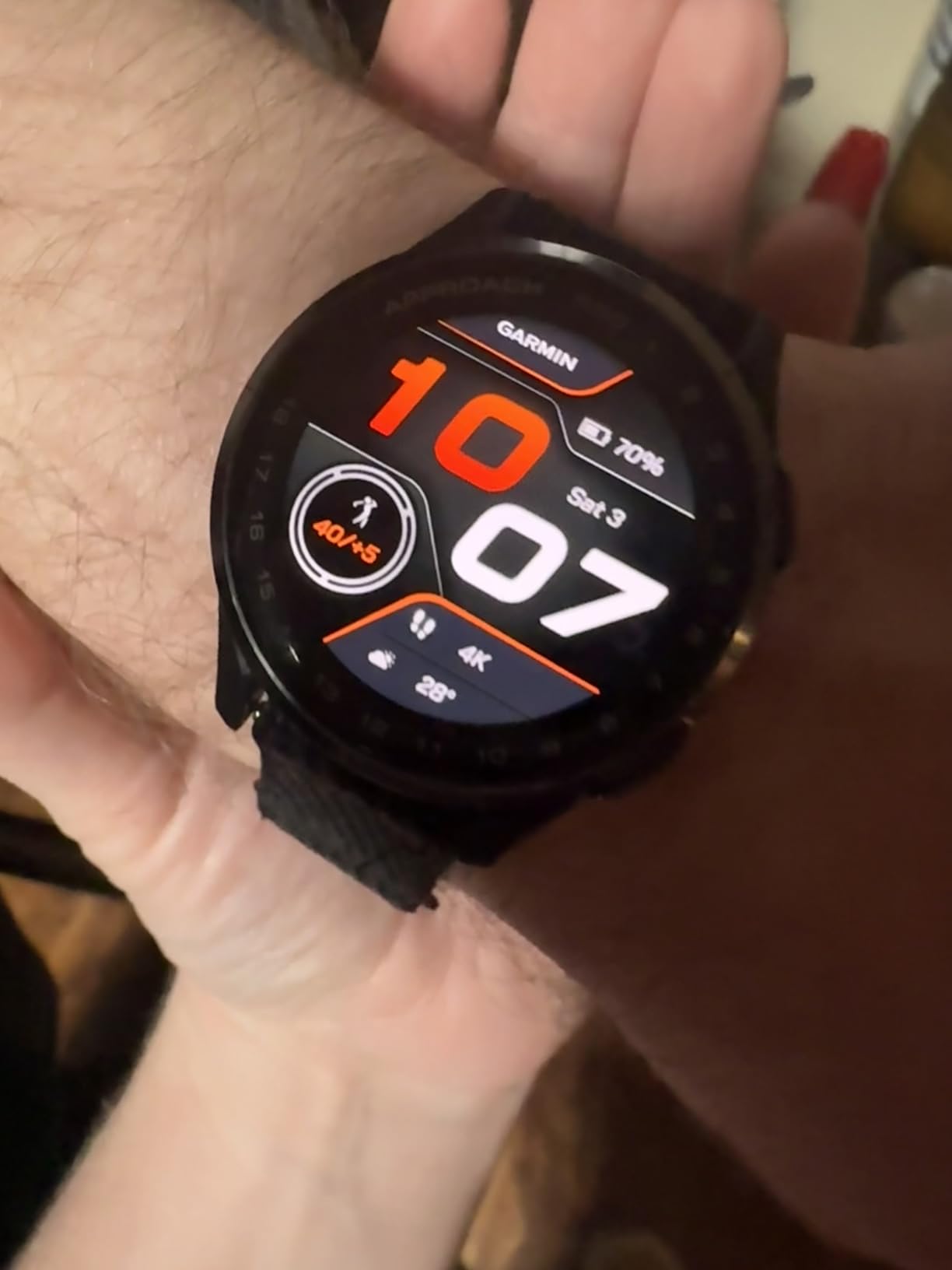 Garmin Approach S50, Golf GPS Smartwatch, 43mm, Ivory customer photo 1