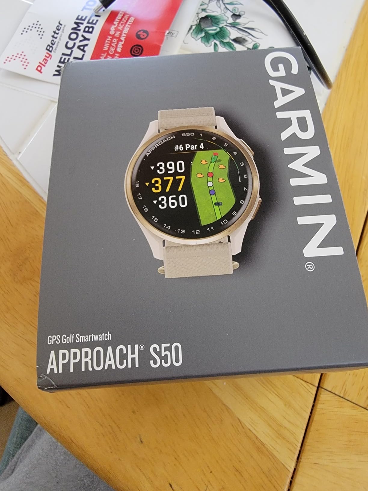 Garmin Approach S50, Golf GPS Smartwatch, 43mm, Ivory customer photo 2