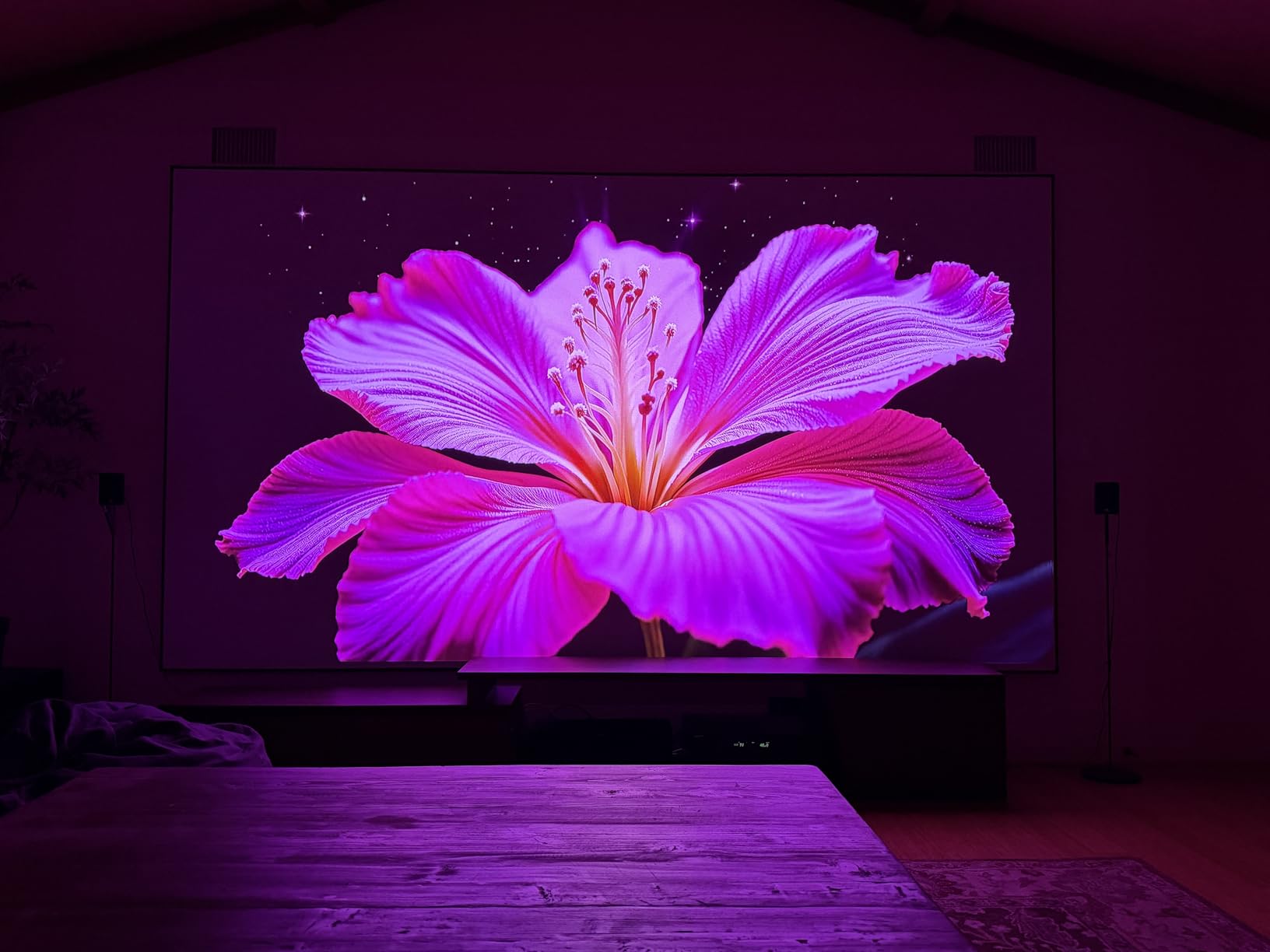Valerion VisionMaster Pro2 Triple Laser Projector 4K, 15000:1 Contrast, 0.9-1.5x Optical Zoom, 2X Multitasking Power, IMAX, HDR10+, GTV, 4ms Lag-Free Gaming, 3000 ISO Lumens, Google Home, Apple Homekit customer photo 2