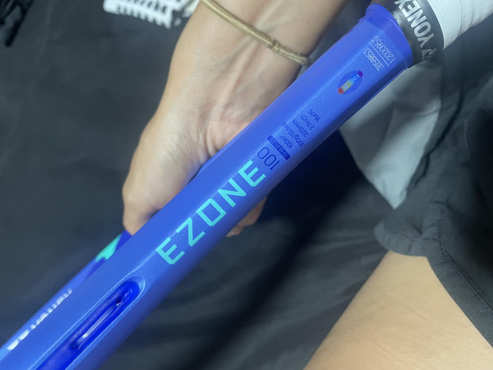 YONEX Unisex EZONE 100 Blast Blue Racquet | Powerful 16x19 Strings Arm-Friendly Graphite Racket for Advanced Tennis Players customer photo 2