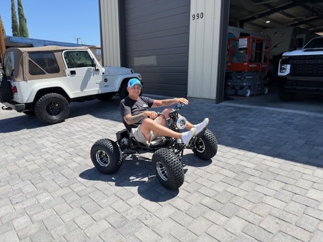 Zyliathor 48V Electric Go Kart for Adults & Teens, 20Ah Battery, 4000W Peak | 30-Mile Range, Speed Control, Shaft Drive Differential, Hydraulic Brake, LED Light, All-Terrain Tires for Outdoor Fun(Black) customer photo 2