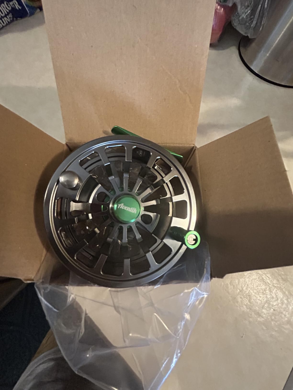 Aventik FLK II CNC Large Arbor Fly Reel Bright Oxidation Finish | Fits 3/4/5/6/7/8/9wt lines; Large arbor design; T6061 aluminum build; Composite disc drag with one-way bearing customer photo 1