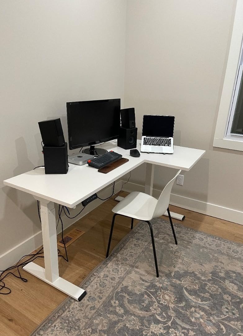 FLEXISPOT 71 x 63 Reversible L-Shaped Corner Standing Desk, Black customer photo 1