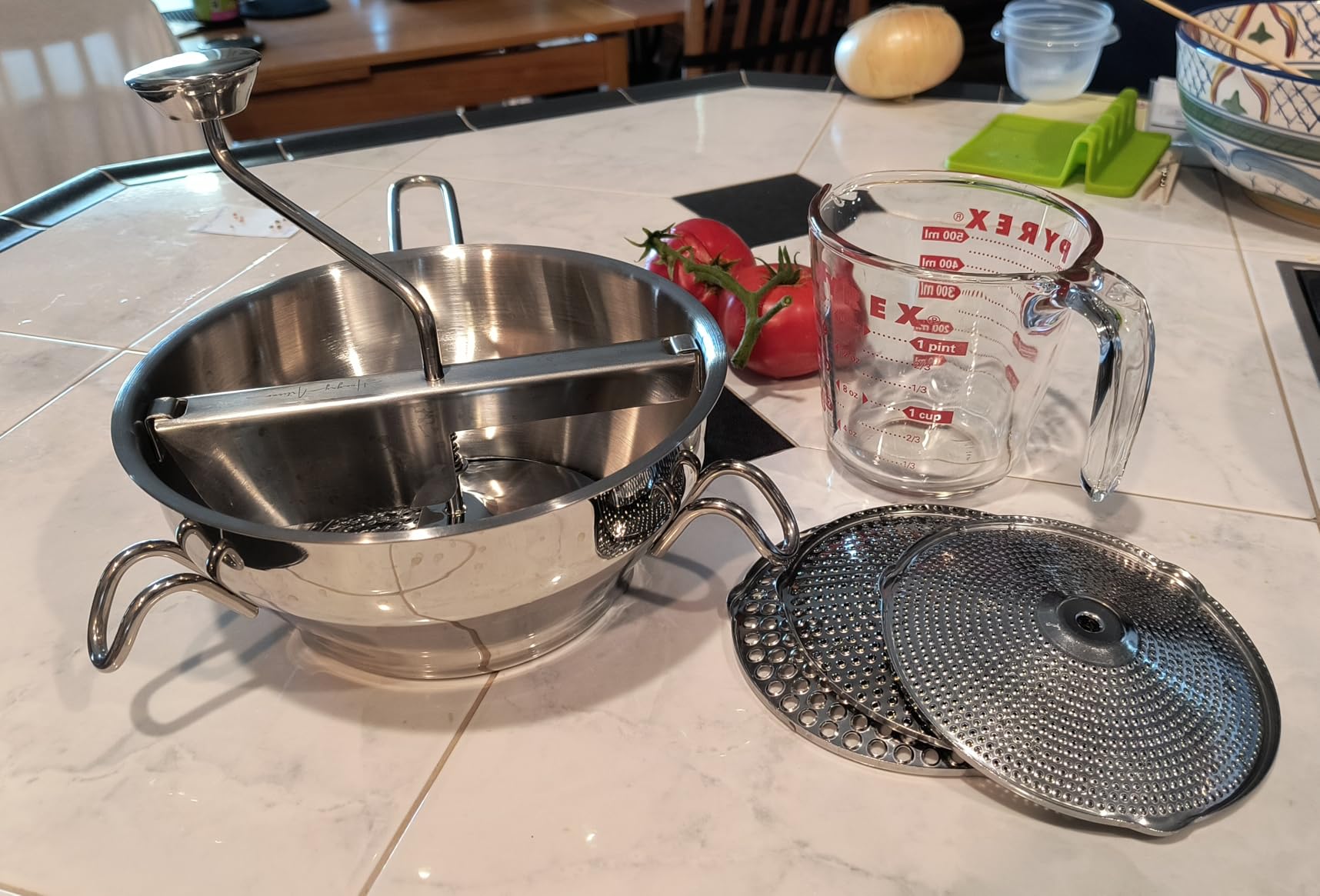 Hungry Artisan 4-Disc Food Mill for Jams, Purees & Silky Sauce | Stainless steel, ergonomic rotary crank; also for tomato sauce, canning, applesauce, baby food & mashed potatoes customer photo 2