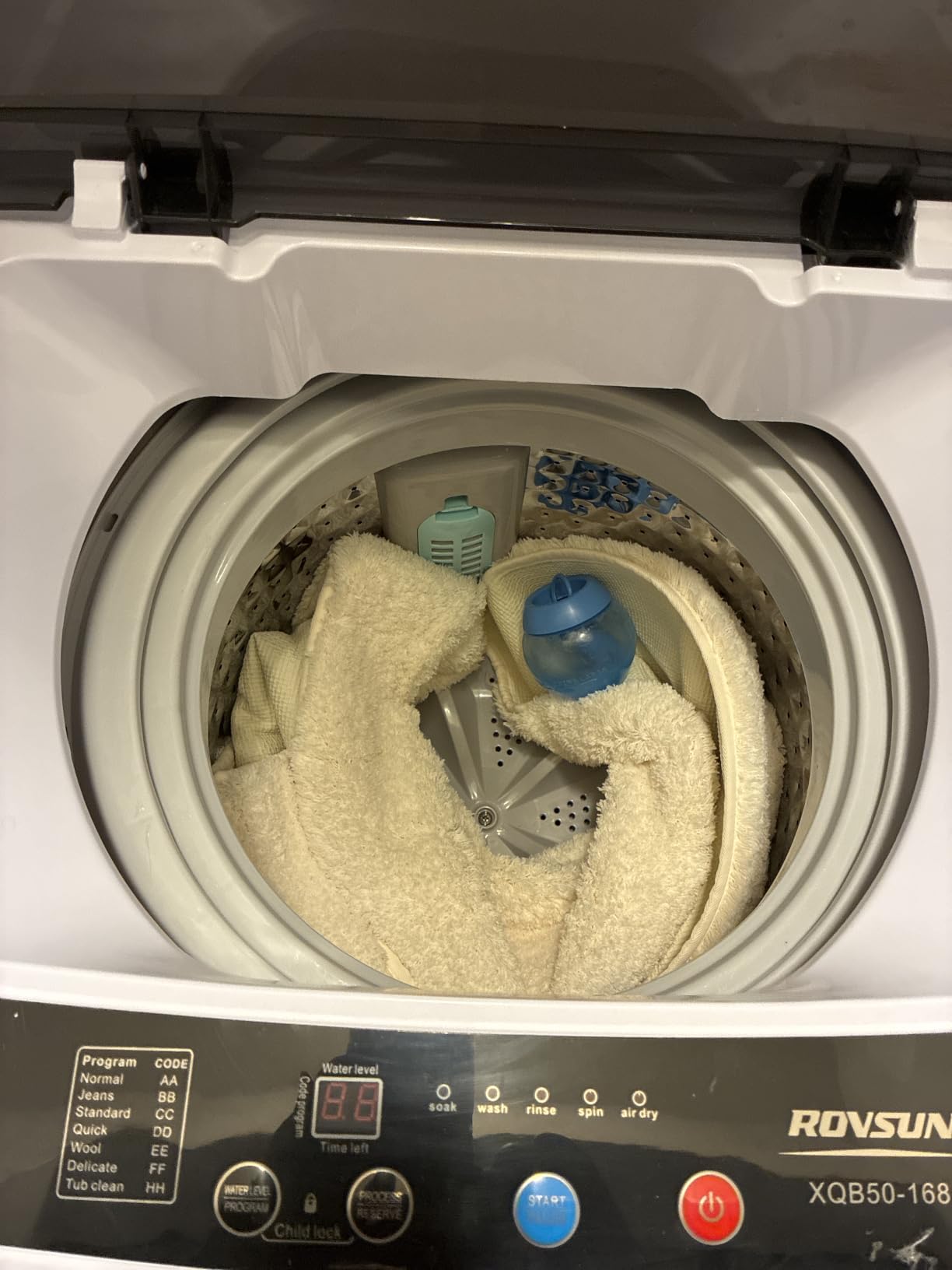 ROVSUN 17.8LBS Portable Washing Machine, Full-Automatic Electric Laundry Machine with Stainless Steel Drum customer photo 2