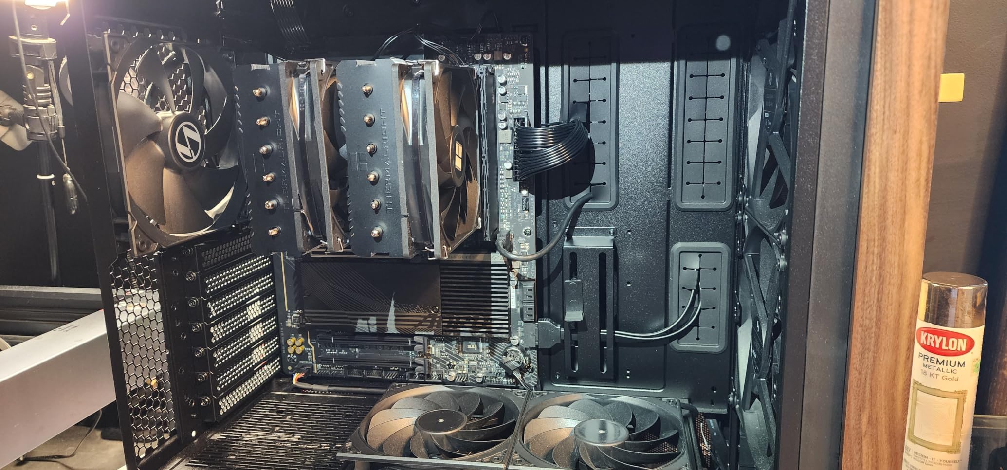 Lian Li LANCOOL 217 ATX Mid-Tower PC Case, 5 PWM Fans, Black Walnut Wood | Pre-installed 2x170mm, 2x120mm & 1x140mm Fans, Back-Connect Ready customer photo 1