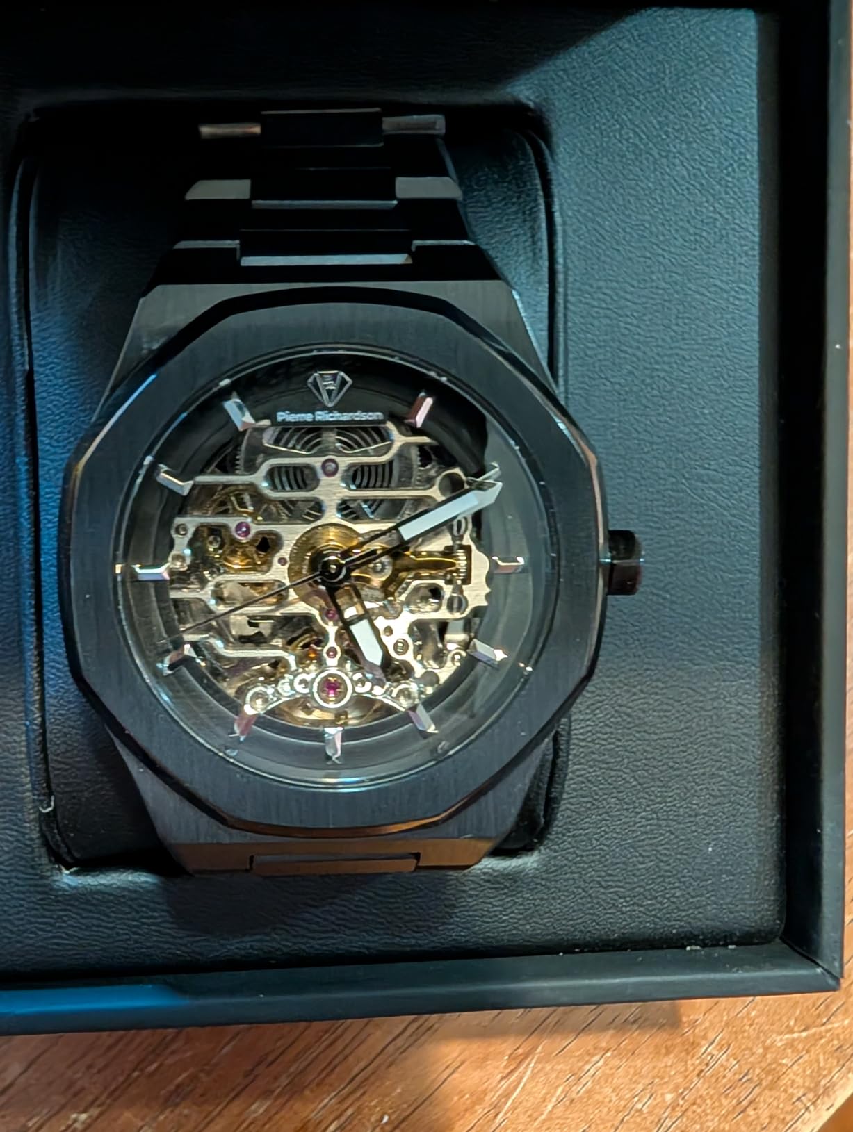 PIERRE RICHARDSON PR5721 Men's Skeleton Watch, Silver Stainless Steel, Automatic, 41mm, Sapphire, 5ATM customer photo 2
