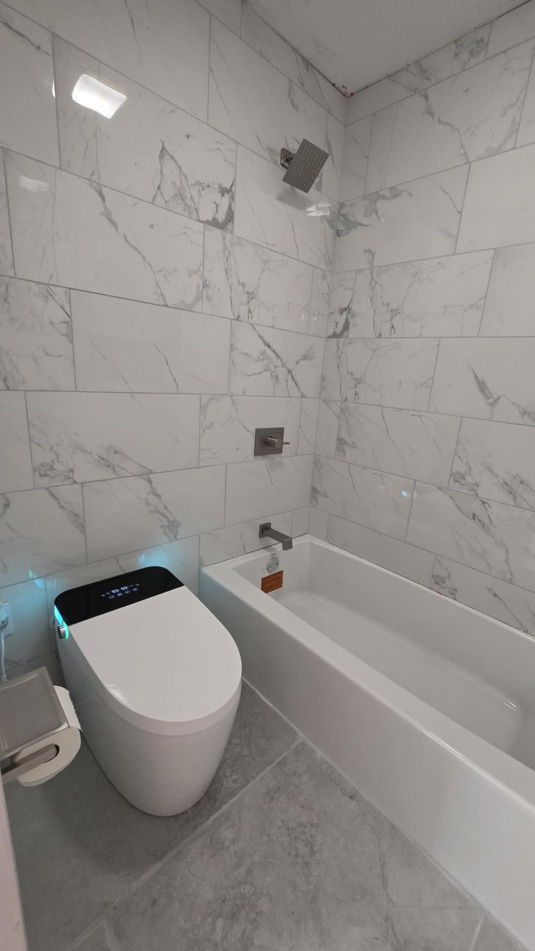 TDH Luxury Smart Toilet with Bidet Built In, Instant Warm Water Dryer Heated | One Piece Toilets with Larger LED Display, Leave Seat Auto Flushing Foot Sensor & Night Light Bathroom Multiple Cleaning Modes customer photo 1