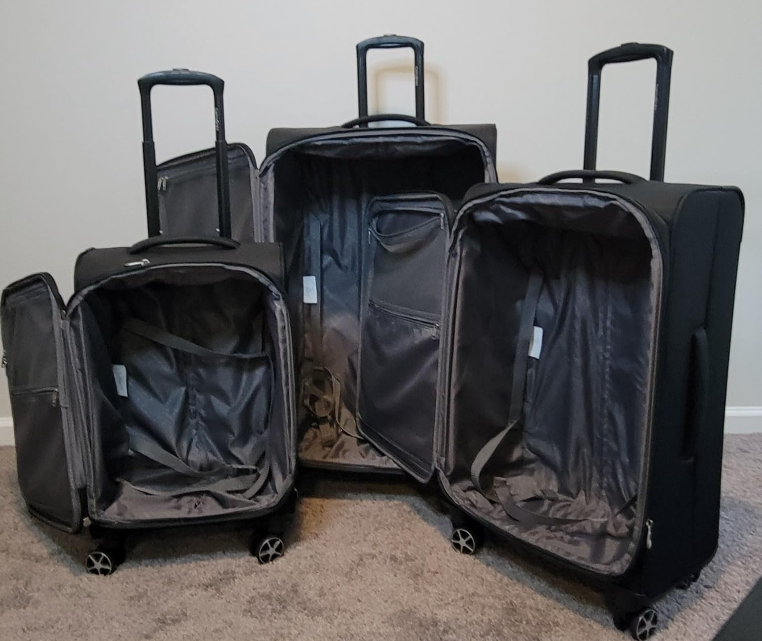 Samsonite Saire LTE Softside Expandable Luggage with Spinners, Olive Green, 3PC (CO/MED/LG) customer photo 1