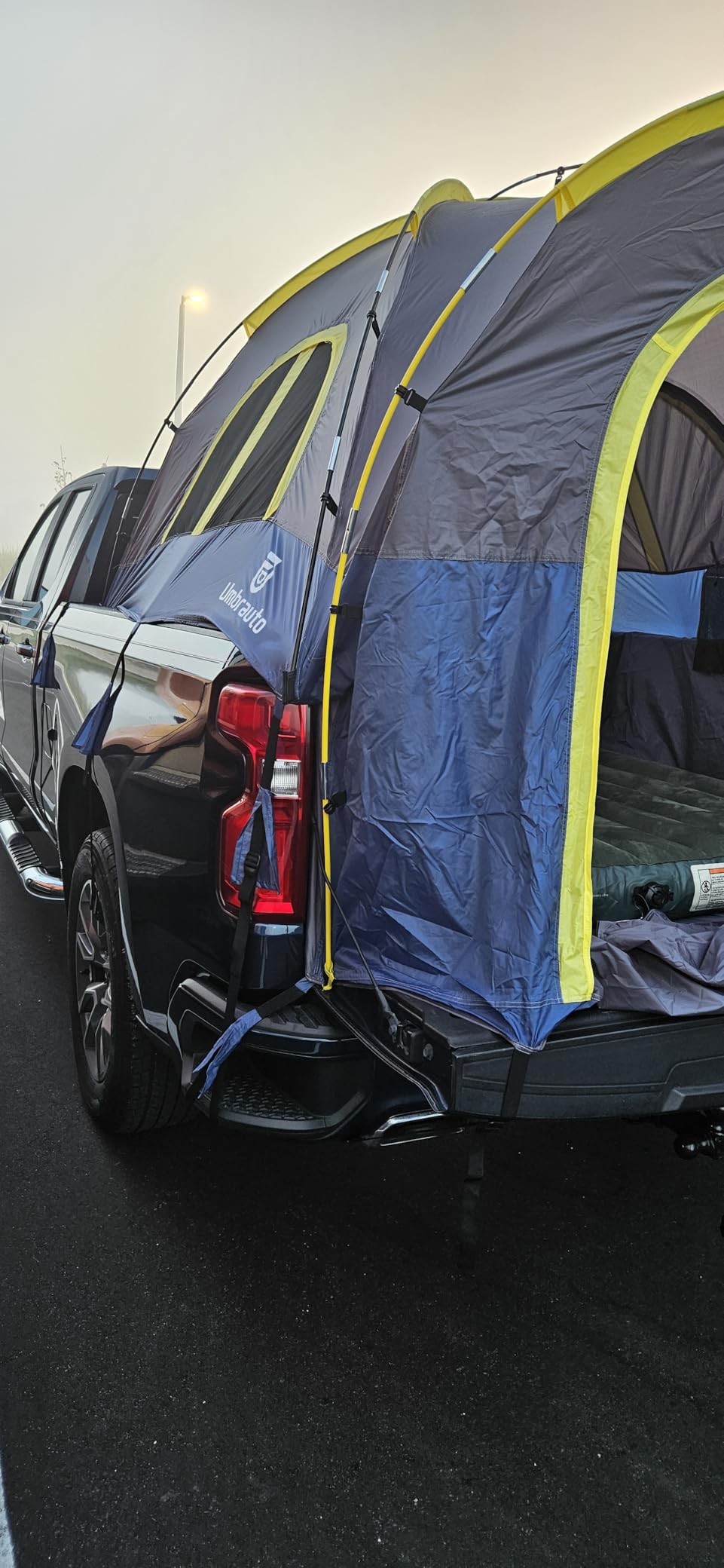 Truck Bed Tent 6.4' ~ 6.7' Easy Set Up Umburato Pickup Truck Tents for Camping, Waterproof PU3000mm Canopy for Truck Camper, Portable, Spacious for 2 Person Green customer photo 1
