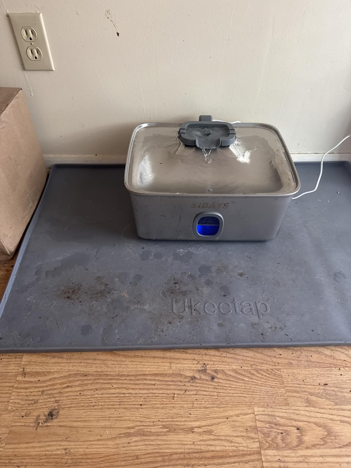 SIBAYS 4Gal/15L Large Dog Water Fountain, Stainless Steel Pet Fountain with Water Window & LED Light, Ultra Quiet Automatic Dog Water Bowl Dispenser for Large Dogs & Multi-pet, Easy to Clean FS76 customer photo 1