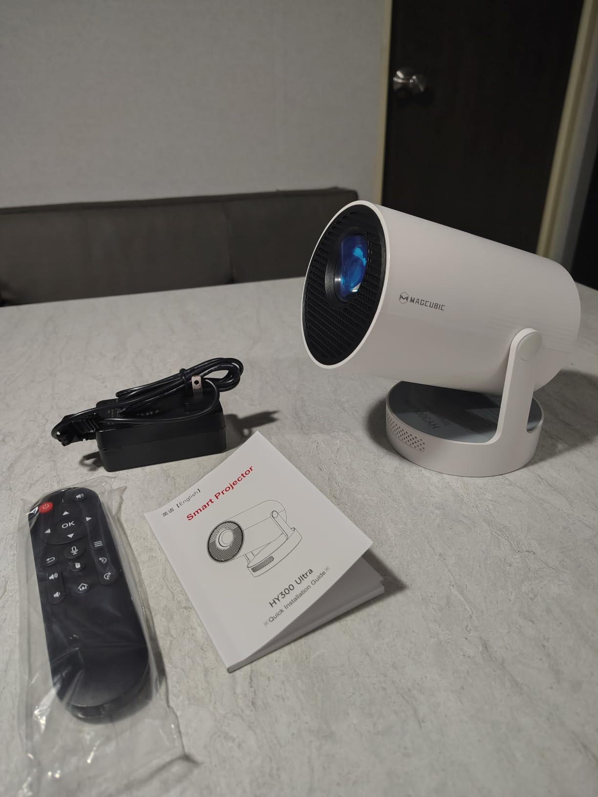 Magcubic Mini Projector with WiFi 6 and Bluetooth 5.4, Portable Projector 4K Support, 5W Soundbase Speaker, Auto Vertical Keystone 180° Rotatable Smart Proyector for Movie Home Outdoor customer photo 1