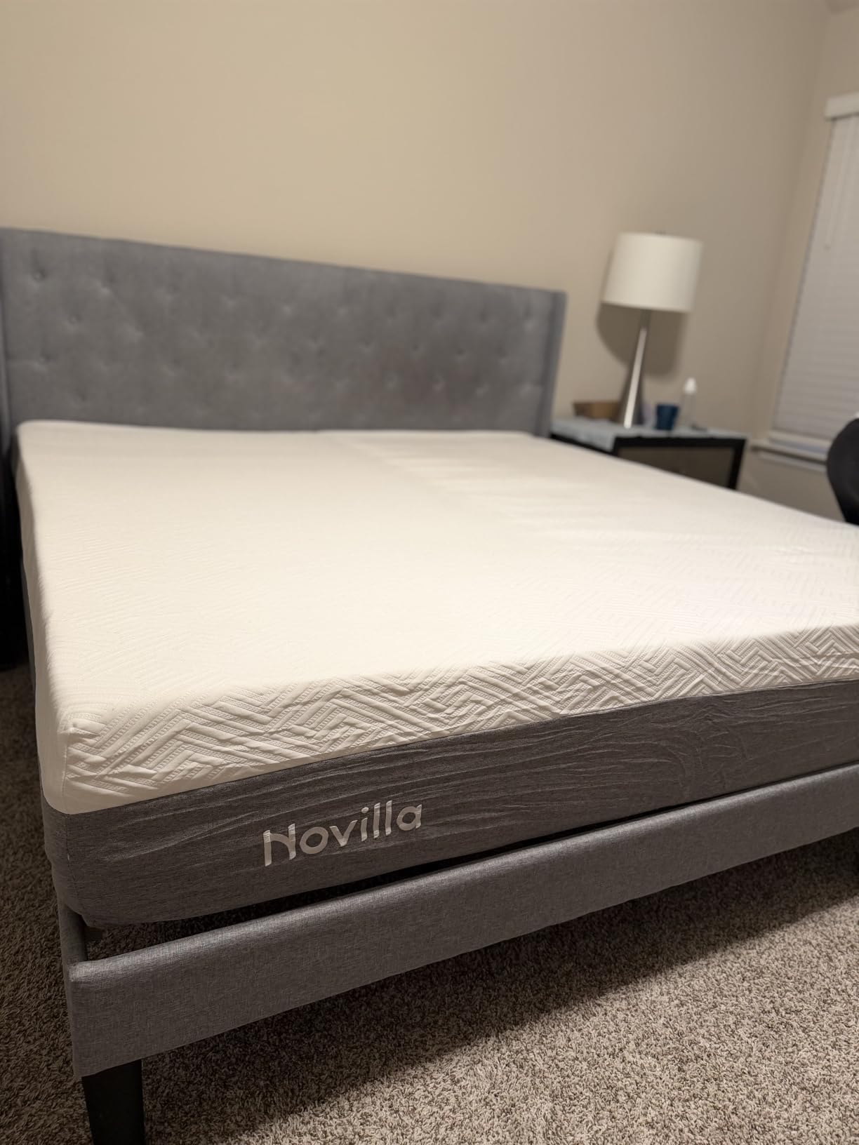 Novilla Bliss Mattress King Size, 14 Inch Gel King Memory Foam Mattress | Cooling Comfort & Pressure Relieving, Target Zoned Support for Back Pain Relief, CertiPUR US Certified Foams customer photo 2